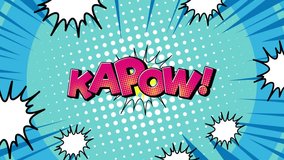 Animated comic text explosion with dynamic motion graphic background. - Powered by Shutterstock - Get 15% off with code: PIKWIZARD15