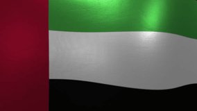 United Arab Emirates Uae Country Flag, Waving in Wind 4k video footage