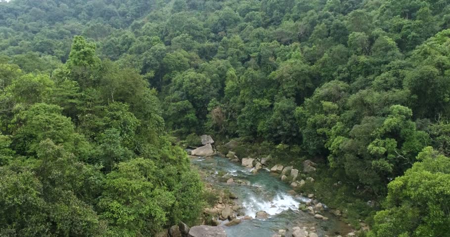 Krangshuri Waterfall, Meghalaya in India Royalty-Free Stock Footage #1107204459