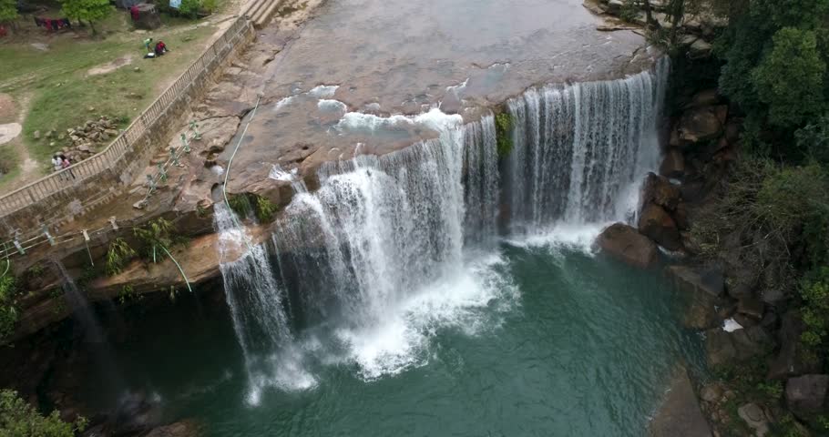 Krangsuri waterfall in Meghalaya, India Royalty-Free Stock Footage #1107204567