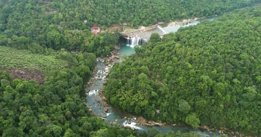 Krangsuri waterfall in Meghalaya, India Royalty-Free Stock Footage #1107204569