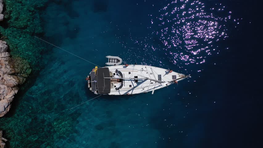 Greece sailing Saronic islands drone