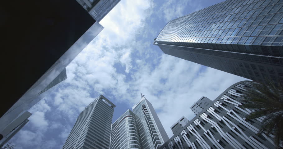 High-Rise Business Buildings In Makati District In Manila, Philippines