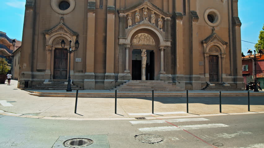 Our Lady of Good Voyage Catholic church in Toulon. Old historic cathedral in the city center of Toulon, France.