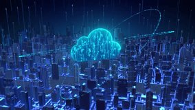 Cloud computing and smart city technology concept. - Powered by Shutterstock - Get 15% off with code: PIKWIZARD15