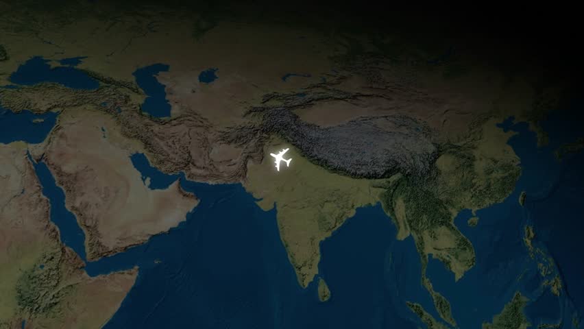Flight from India to America Journey from India to North America by Flight Royalty-Free Stock Footage #1107238667