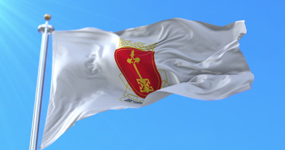 Flag of Haskovo, Bulgaria. Loop