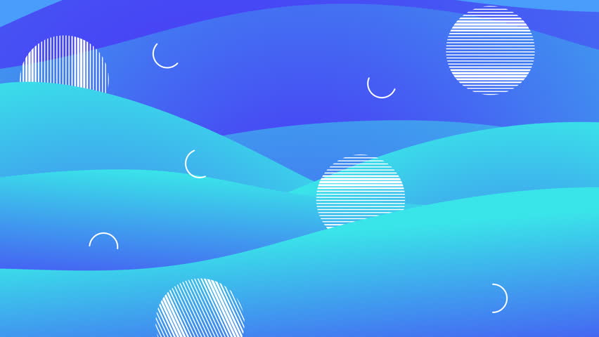Animated, dynamic abstract shape background.