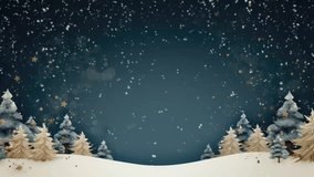 Christmas decorative with snowflake. seamless looping time-lapse virtual video animation background.