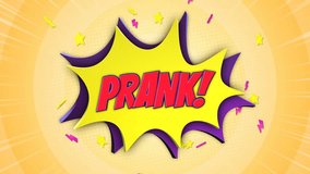PRANK Comic Text Animation, with Alpha Matte, Loop, 4k 
 - Powered by Shutterstock - Get 15% off with code: PIKWIZARD15