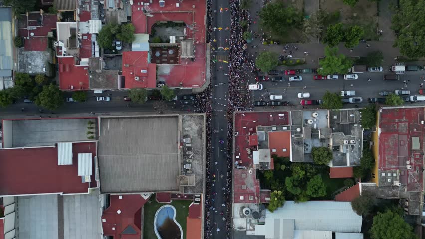 hyperlapse parade in oaxaca mexico, Guelaguetza 2023
