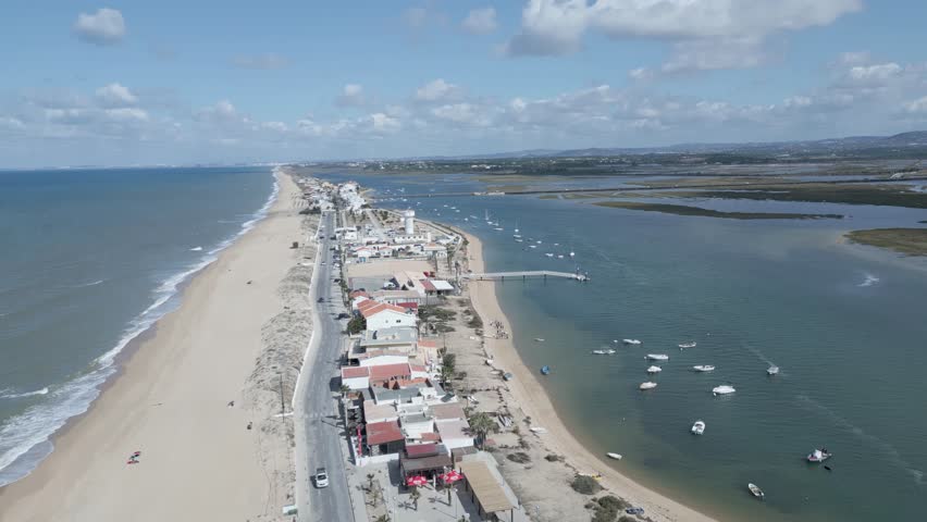 aerial view of the Faro beach - Portugal