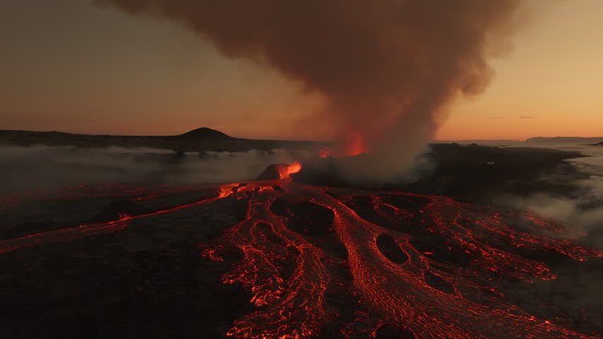 Volcano Eruption Lava Iceland fire