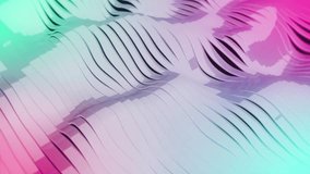 White coloring bright 3d stripes Abstract wavy lines background looped animation. bright  gradient colors. Modern futuristic colorful live wallpaper, screensaver. glowing waves. motion graphics 4k