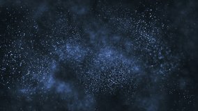 Abstract flowing blue particles motion background animation with shallow depth of field - cosmic stars or galaxy effect. - Powered by Shutterstock - Get 15% off with code: PIKWIZARD15