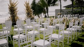 Beach wedding decoration set up, Wedding set up on the beach, Marriage set up for ceremony