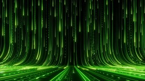 3d motion animation. Abstract neon background with green glowing lines sliding up. Futuristic animated wallpaper. - Powered by Shutterstock - Get 15% off with code: PIKWIZARD15