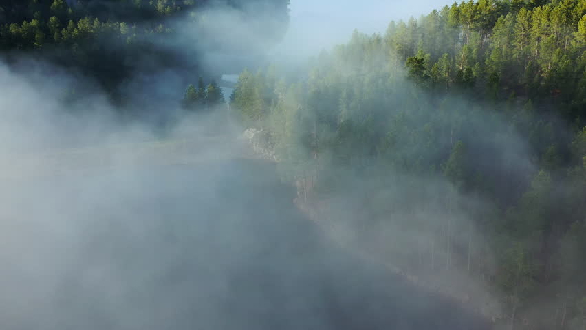 A gorgeous morning in South Dakota as the fog begins to disperse