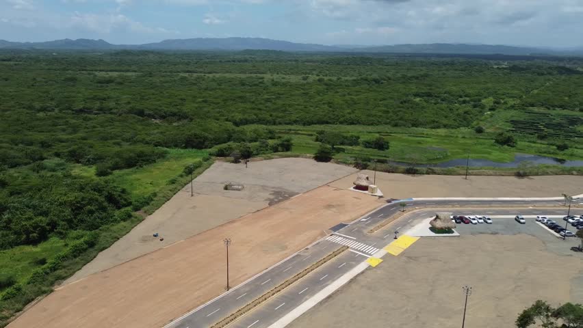 parking with cars in tourist park colombia