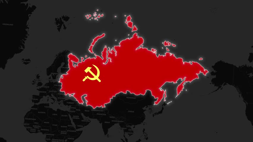 
Former Soviet Union map black, Geography of the Soviet Union Royalty-Free Stock Footage #1107276357