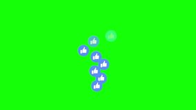 social media blue background like hand animated popping on green screen. - Powered by Shutterstock - Get 15% off with code: PIKWIZARD15