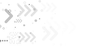 Abstract motion graphics in minimalistic grunge design. Arrows pointers on a white background. Looped animation.