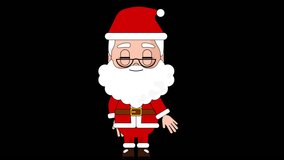 Santa Claus Waiting Animation Character Talking Head Loop Cartoon Avatar