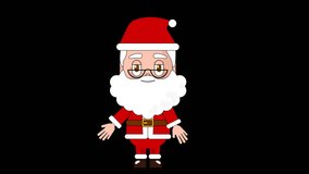 Santa Claus Shocked Animation Character Talking Head Loop Cartoon Avatar