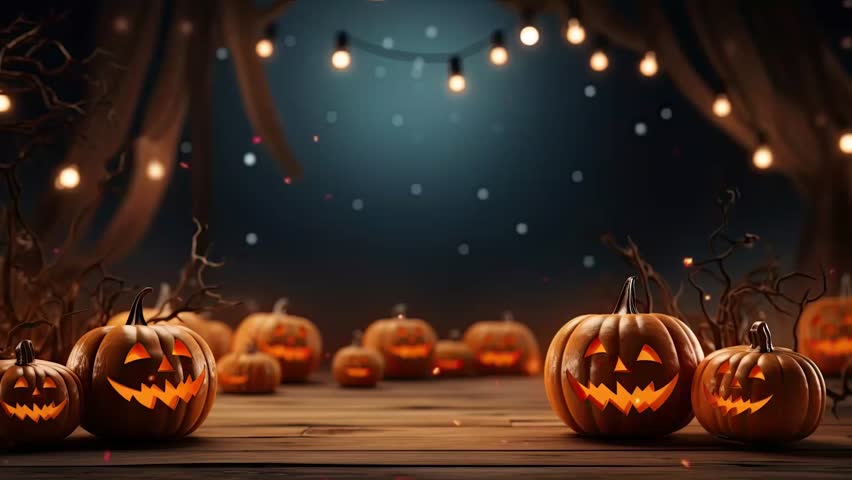 halloween night decorative with bat and moon background. seamless looping time-lapse virtual video animation background. Royalty-Free Stock Footage #1107291939