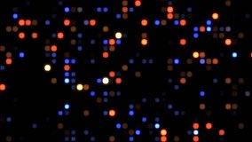 4K Glowing colorful small dots digital landscape technology background 3d cube particles moving. Dark technology bg glowing random dots in grid. Footage for Big data, machine learning, virtual space.
 - Powered by Shutterstock - Get 15% off with code: PIKWIZARD15