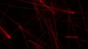 Glowing red laser beams motion background with shiny exploding particles and flashing fast moving lasers. This science and technology background animation is full HD and a seamless loop. - Powered by Shutterstock - Get 15% off with code: PIKWIZARD15