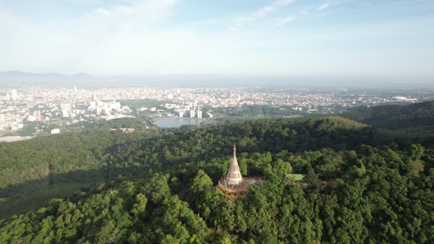 Phra Maha Chedi Tripob Trimongkol steel pagoda in Hat Yai, Songkhla, Thailand