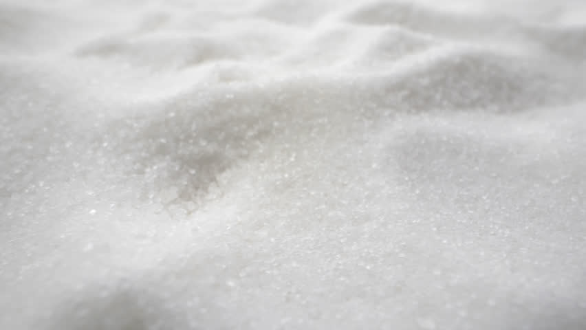 White sugar. Teaspoon scoops up a white sugar. Close up view Royalty-Free Stock Footage #1107330245