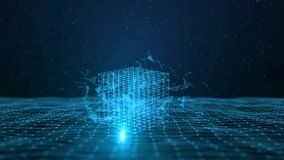 4K Virtual Artificial intelligence cyber Technology background concept. social media tech, innovation future Ai big data, internet network, lines dots. metaverse future meta funnel. 3D Illustration - Powered by Shutterstock - Get 15% off with code: PIKWIZARD15