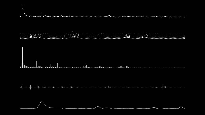 5 Different 1 Minute Audio Spectrum Visualizations. Designed for a range of applications, including music promotion, podcast enhancements, video visuals, event promotions, and social media content. Royalty-Free Stock Footage #1107338859