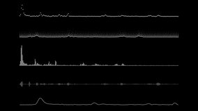 5 Different 1 Minute Audio Spectrum Visualizations. Designed for a range of applications, including music promotion, podcast enhancements, video visuals, event promotions, and social media content.