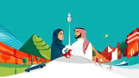 Saudi National Day Background, 94th Saudi National Day, Saudi Arabia - Powered by Shutterstock - Get 15% off with code: PIKWIZARD15