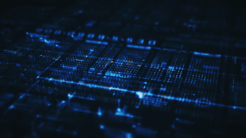 Advanced data matrix simulation UI with cutting-edge digital environment with a dynamic and immersive display of interconnected data matrix information networks systems background