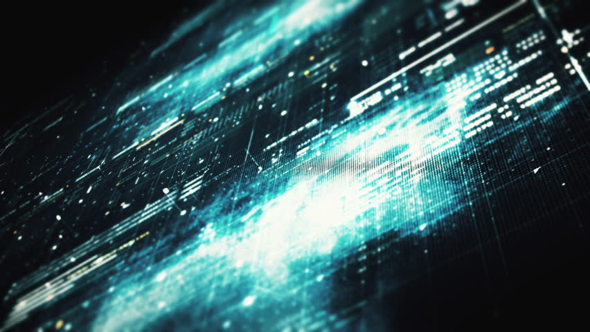 Advanced data matrix simulation UI with cutting-edge digital environment with a dynamic and immersive display of interconnected data matrix information networks systems background