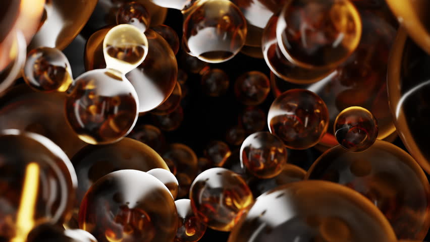 Inside Liquid Bubble is motion footage for industry films and cinematic in treatment serum scene. Also good background for scene and titles, logos.