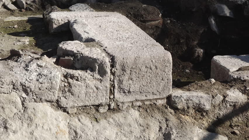 roman bath cornerstone archaeology Ankara