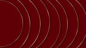 Animated Abstract semi circle shapes with golden stripes, golden lines Luxury background