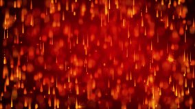 Red Warm Particles Falling Background Video