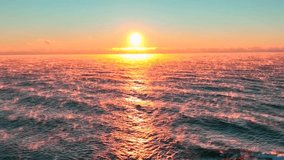Sunset view Sea waves are very nice There is an amazing sunset view Sunlight reflected in the sea Fascinating sunset view Time Lapse Slow motion

