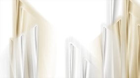 Grey white and golden smooth blurred stripes abstract background. Seamless looping motion design. Video animation Ultra HD 4K 3840x2160