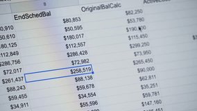 Close-up of financial cash flow data on PC screen. Tax report year declaration. - Powered by Shutterstock - Get 15% off with code: PIKWIZARD15