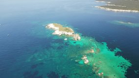 Greece in boat drone video