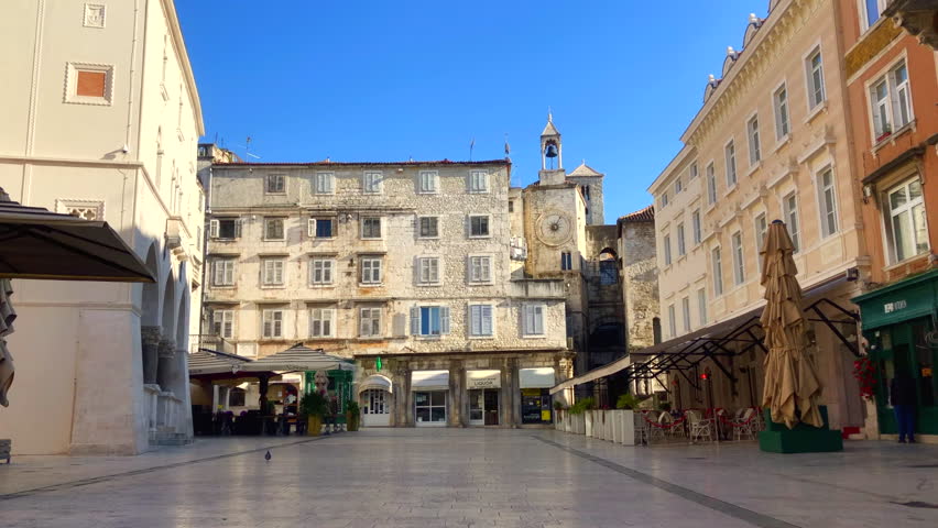 Town square. Peoples square Split. Split, Croatia