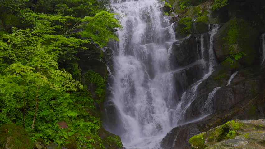 A waterfall full of negative ions in Fukuoka Prefecture (Itoshima Shiraito Falls) Royalty-Free Stock Footage #1107421121