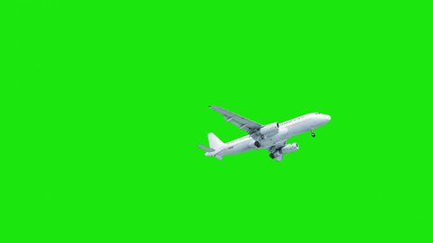 Two airplanes taking off green screen. วิดีโอสต็อก